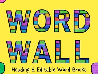 Word Wall Display-Editable