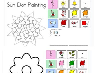 Dot Painting Worksheet – Colour Choice & AAC Supported Art Activity