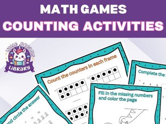 Printable Math Fun Pack: Counting, Skip Counting Games - PreK to 1st Grade