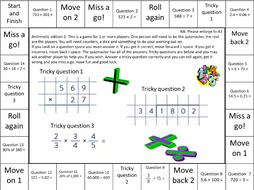 SATs Maths Revision Game KS2 - A Year 6 Board Game - Fun Maths Revision ...