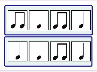 Rhythm Cards - crotchets and quavers