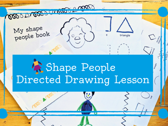 Shape People Directed Drawing Art Lesson