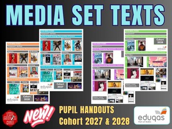 Media Set Texts Handout | Cohort 2027 & 2028 | New Set Texts | Eduqas GCSE Media Studies