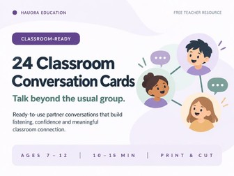 24 Classroom Conversation Cards | Speaking and Listening Activities | KS2