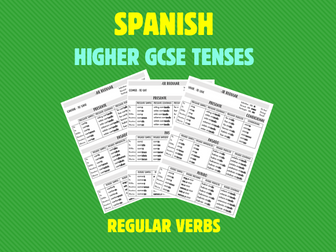 Spanish GSCE Higher Tense Revision