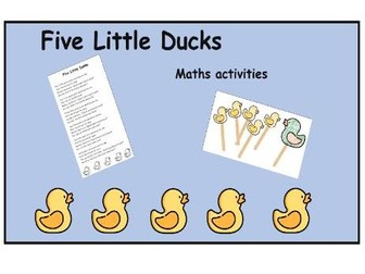 EYFS Space Nursery Rhyme, Maths, Activities – 5 Little Ducks