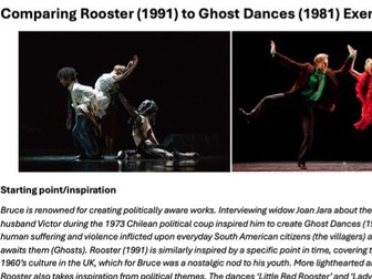 A Level Dance: Comparing Christopher Bruce's Rooster and Ghost Dances