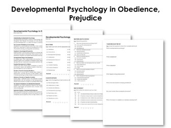 Developmental Psychology in Obedience, Prejudice