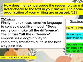 WJEC New English GCSE Unit 6 - RELATIONSHIPS