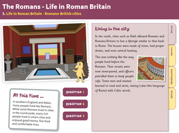KS2 Roman Britain - 'Romano-British Cities' interactive teaching book