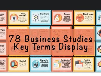 Business Studies Key Terms Display Posters - 78