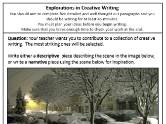 Explorations in Creative Writing Tasks