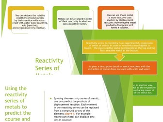 Reactivity of Metals: An Introduction