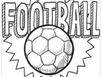 Football Colouring and Spellings Worksheet