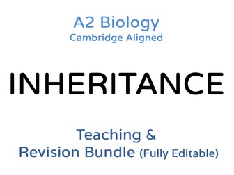 A2 Biology Inheritance – Teaching & Revision Bundle: Cambridge 9700, Fully Editable PPT