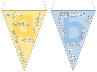 Maths ABC... Bunting display