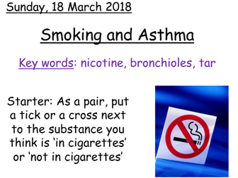 KS3 Smoking and Asthma