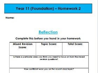 HCF and LCM - Edexcel KS3/KS4 Homework (Foundation)