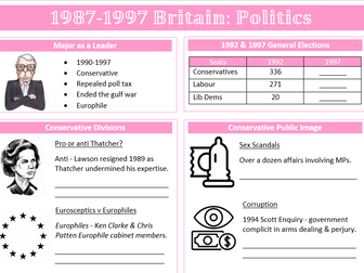 AQA A Level History 2S 1990s Britain