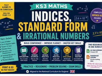 KS3 Maths Workbook: Indices, Standard Form & Irrational Numbers