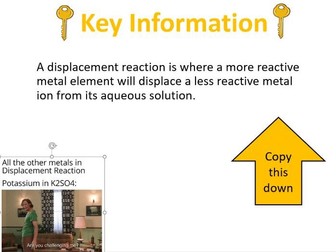 C5.2 Displacement Reactions AQA Chemistry