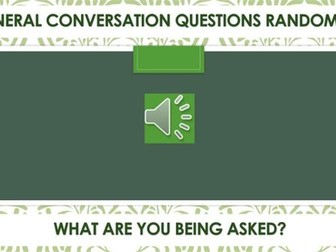 General conversation question Randomiser (Spanish GCSE)