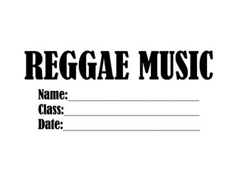 Reggae Music (Cover Work Booklet)