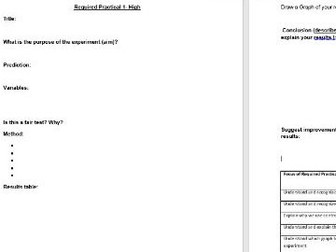 Targeted Experiment / Required Practical template 1