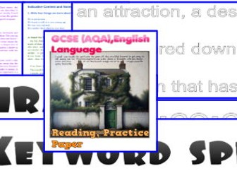 Dyslexia Friendly: Paper 1 - Reading (GCSE, AQA)