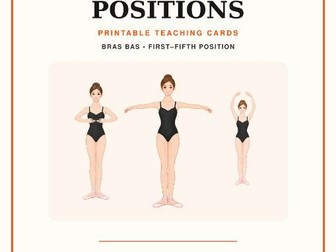 Ballet Arm Positions Printable Cards