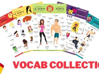 Spanish Vocabulary Prints Describing People & Human Body