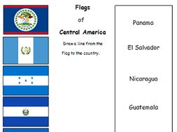 Flags of Central America - Match the flag to the country | Teaching