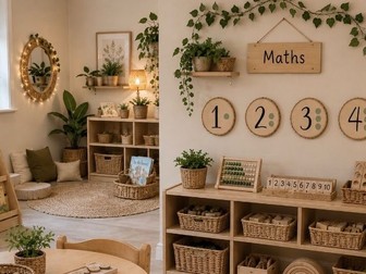 Wood Slice Number Line