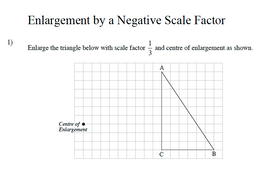 GCSE Maths Revision Enlargement Negative Scale Factors | Teaching Resources