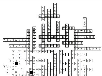 National 5 Physics Revision Crossword (with Answers)