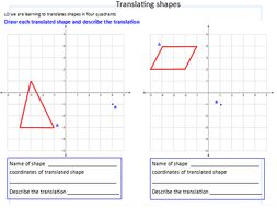 Translating shapes Ks2 KS3 | Teaching Resources