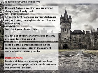 Gothic Writing Standalone lesson