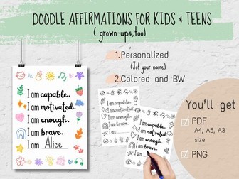 Personalized Positive Affirmations for Kids and Teens