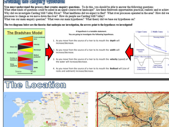 Edexcel Geography 9-1 Rivers Fieldwork - Carding Mill Valley Revision Page
