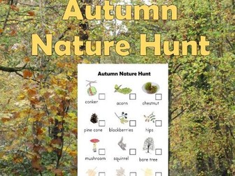 Autumn Nature Hunt Sheet