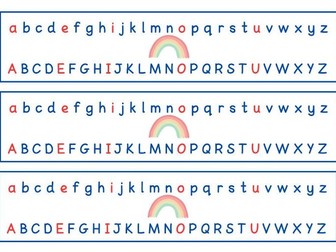 Alphabet Strips - Visual Aid for Desks