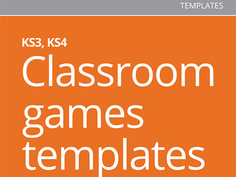 Classroom games templates pack
