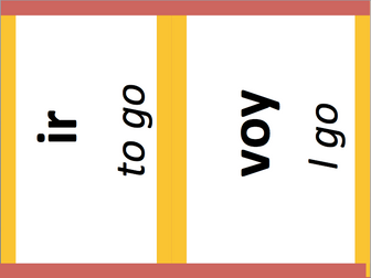 Spanish GCSE Key Verbs Display