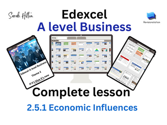 Edexcel A level Business 2.5.1 Economic Influences complete lesson