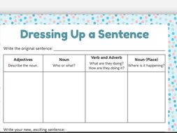 Dressing Up A Sentence Activity | Teaching Resources