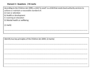 T-Level Education Element 3 Test + Answers