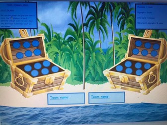 Phonics board game 'Pirate Treasure Chest'