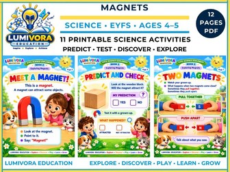 EYFS Magnets Worksheets Reception Science Activities Book 2