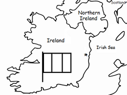 IRELAND - Printable handout with map and flag | Teaching Resources