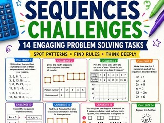 Sequences Challenges – Engaging Problem-Solving Activities for Algebra & Patterns
